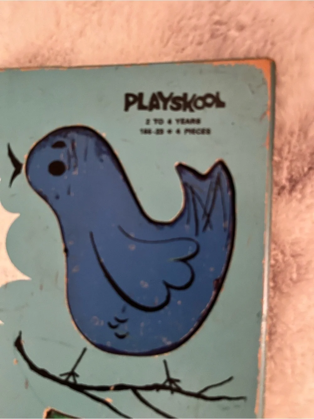 Vintage Playskool ‘Colors I See' Kids Puzzle - Blue Background 2-4 yrs